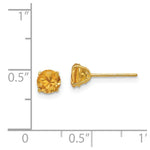 Load image into Gallery viewer, 14K Yellow Gold Madi K Round Citrine 5mm Post Earrings