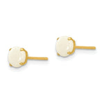 Load image into Gallery viewer, 14K Yellow Gold Madi K Round Opal 5mm Post Earrings