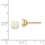 Load image into Gallery viewer, 14K Yellow Gold Madi K Round Opal 5mm Post Earrings