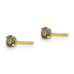 Load image into Gallery viewer, 14K Yellow Gold Madi K Round Mystic Topaz 3mm Post Earrings