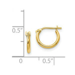 Load image into Gallery viewer, 14K Yellow Gold Madi K 1.25mm Half Hoop Earrings