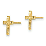 Load image into Gallery viewer, 14K Yellow Gold Madi K Crucifix Post Earrings