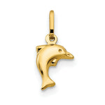 Load image into Gallery viewer, 14K Yellow Gold Madi K Small Hollow Dolphin Charm
