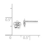 Load image into Gallery viewer, 14K White Gold Madi K CZ Flower Post Earrings
