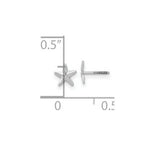 Load image into Gallery viewer, 14K White Gold Madi K Screwback Star Post Earrings