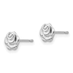 Load image into Gallery viewer, 14K White Gold Madi K Polished Rose Post Earrings