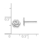 Load image into Gallery viewer, 14K White Gold Madi K Polished Rose Post Earrings