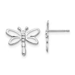 Load image into Gallery viewer, 14K White Gold Madi K Polished Dragonfly Earrings