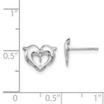 Load image into Gallery viewer, 14K White Gold Madi K Screwback Dolphins Post Earrings