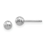 Load image into Gallery viewer, 14K White Gold Madi K Diamond Cut 4M Ball Post Earrings