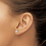 Load image into Gallery viewer, 14K White Gold Madi K Diamond Cut 6M Ball Post Earrings