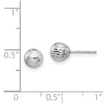 Load image into Gallery viewer, 14K White Gold Madi K Diamond Cut 6M Ball Post Earrings