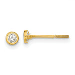 Load image into Gallery viewer, 14K Yellow Gold Madi K Yellow Gold Polished CZ Bezel Post Earrings