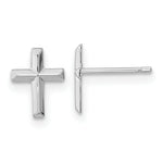 Load image into Gallery viewer, 14k Madi K White Gold Polished Cross Post Earrings