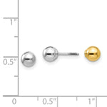 Load image into Gallery viewer, 14K Two-tone Madi K Reversible 5mm Ball Earrings