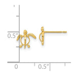 Load image into Gallery viewer, 14K Yellow Gold Madi K Childrens Sea Turtle Post Earrings