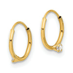 Load image into Gallery viewer, 14K Yellow Gold Madi K Polished 2mm CZ on Small Endless Hoops