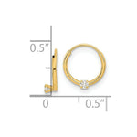 Load image into Gallery viewer, 14K Yellow Gold Madi K Polished 2mm CZ on Small Endless Hoops