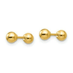 Load image into Gallery viewer, 14K Yellow Gold Madi K Polished Reversible 4mm Ball Earrings