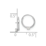 Load image into Gallery viewer, 14k Madi K White Gold Polished 2mm CZ on Small Endless Hoops