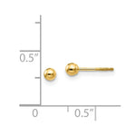Load image into Gallery viewer, 14K Yellow Gold Madi K Polished 3mm Ball Screwback Earrings