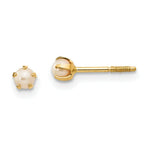 Load image into Gallery viewer, 14K Yellow Gold Madi K 2.5mm FW Cultured Pearl Earrings