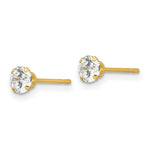 Load image into Gallery viewer, 14K Yellow Gold Madi K 4mm CZ Post Earrings