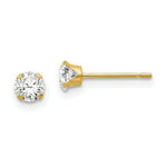 Load image into Gallery viewer, 14K Yellow Gold Madi K 4mm CZ Post Earrings