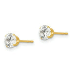 Load image into Gallery viewer, 14K Yellow Gold Madi K 5.25mm CZ Post Earrings