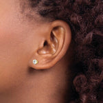 Load image into Gallery viewer, 14K Yellow Gold Madi K 5.25mm CZ Post Earrings