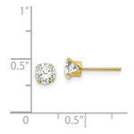 Load image into Gallery viewer, 14K Yellow Gold Madi K 5.25mm CZ Post Earrings