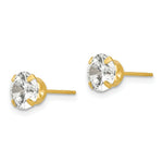 Load image into Gallery viewer, 14K Yellow Gold Madi K 6.5mm CZ Post Earrings