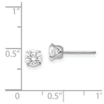Load image into Gallery viewer, 14k White Gold Madi K 5.25mm CZ Post Earrings