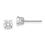 Load image into Gallery viewer, 14k White Gold Madi K 5.25mm CZ Post Earrings