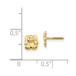 Load image into Gallery viewer, 14K Yellow Gold Madi K Polished Teddy Bear Screwback Earrings