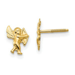 Load image into Gallery viewer, 14K Yellow Gold Madi K Polished Cupid Screwback Earrings
