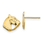 Load image into Gallery viewer, 14K Yellow Gold Madi K Polished Horse Head Post Earrings