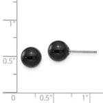 Load image into Gallery viewer, 14K White Gold Madi K Onyx Bead Earrings