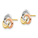 Load image into Gallery viewer, 14K Tri-Color Gold Madi K 3 Circle Post Earrings