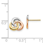 Load image into Gallery viewer, 14K Tri-Color Gold Madi K 3 Circle Post Earrings