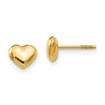 Load image into Gallery viewer, 14K Yellow Gold Madi K Small Puffed Heart Earrings