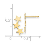 Load image into Gallery viewer, 14K Yellow Gold Madi K Polished 3-Star Post Earrings