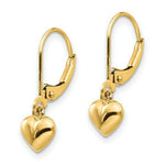 Load image into Gallery viewer, 14K Yellow Gold Madi K Collection Puffed Heart Drop Earrings
