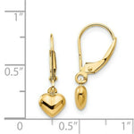 Load image into Gallery viewer, 14K Yellow Gold Madi K Collection Puffed Heart Drop Earrings