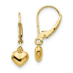 Load image into Gallery viewer, 14K Yellow Gold Madi K Collection Puffed Heart Drop Earrings