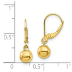 Load image into Gallery viewer, 14K Yellow Gold Madi K Collection Dangle 6mm Bead Earrings