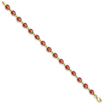 Load image into Gallery viewer, 14K Yellow Gold Enamel & Resin Ladybug Bracelet Length 7'' inches
