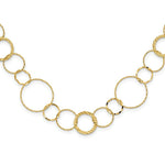 Load image into Gallery viewer, 14K Yellow Gold Yellow Combo Circle Chain Necklace Length 18'' inches