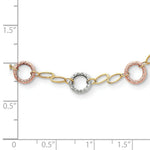 Load image into Gallery viewer, 14K Tri-Color Gold Circles Necklace Length 18'' inches