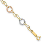 Load image into Gallery viewer, 14K Tri-Color Gold Circles Bracelet Length 7.25'' inches